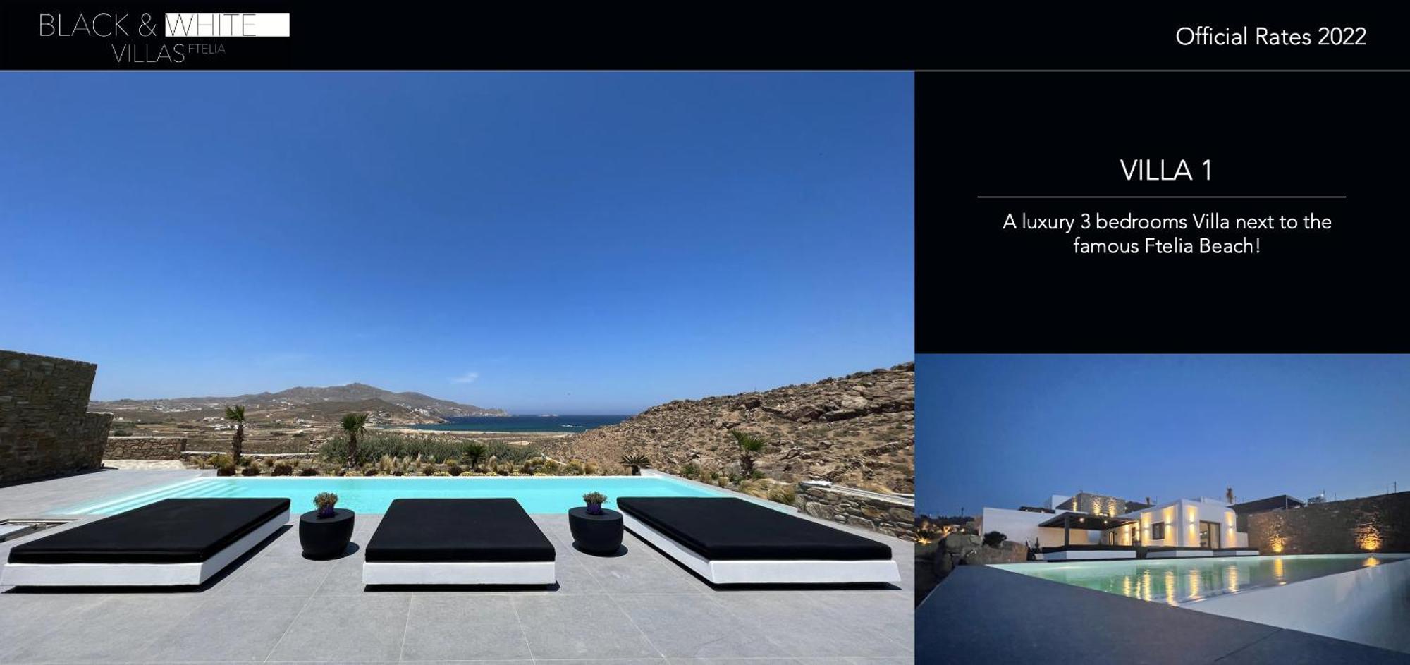 Black And White Villas Ftelia - Mykonos Mykonos Town Exterior foto
