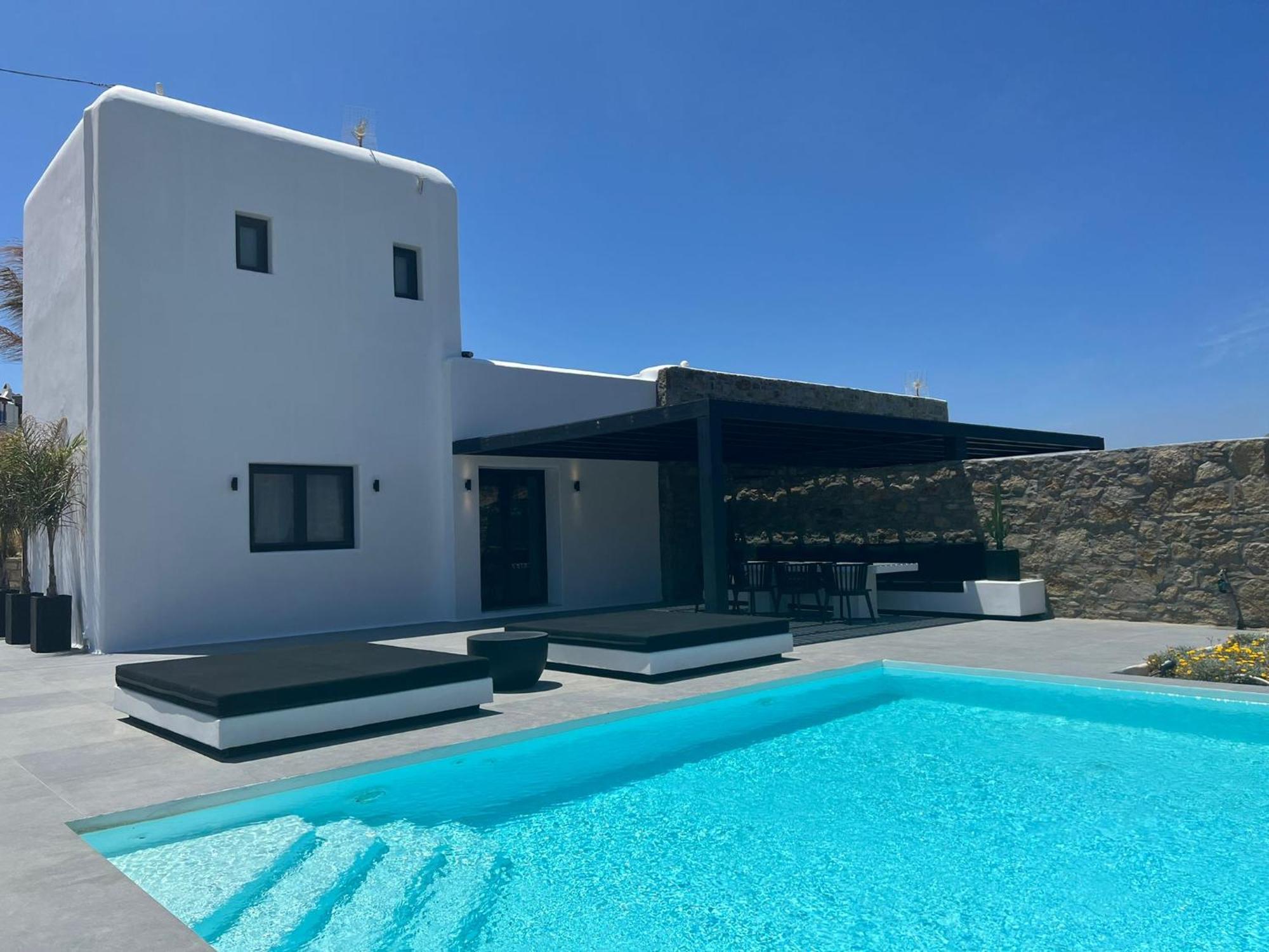 Black And White Villas Ftelia - Mykonos Mykonos Town Exterior foto