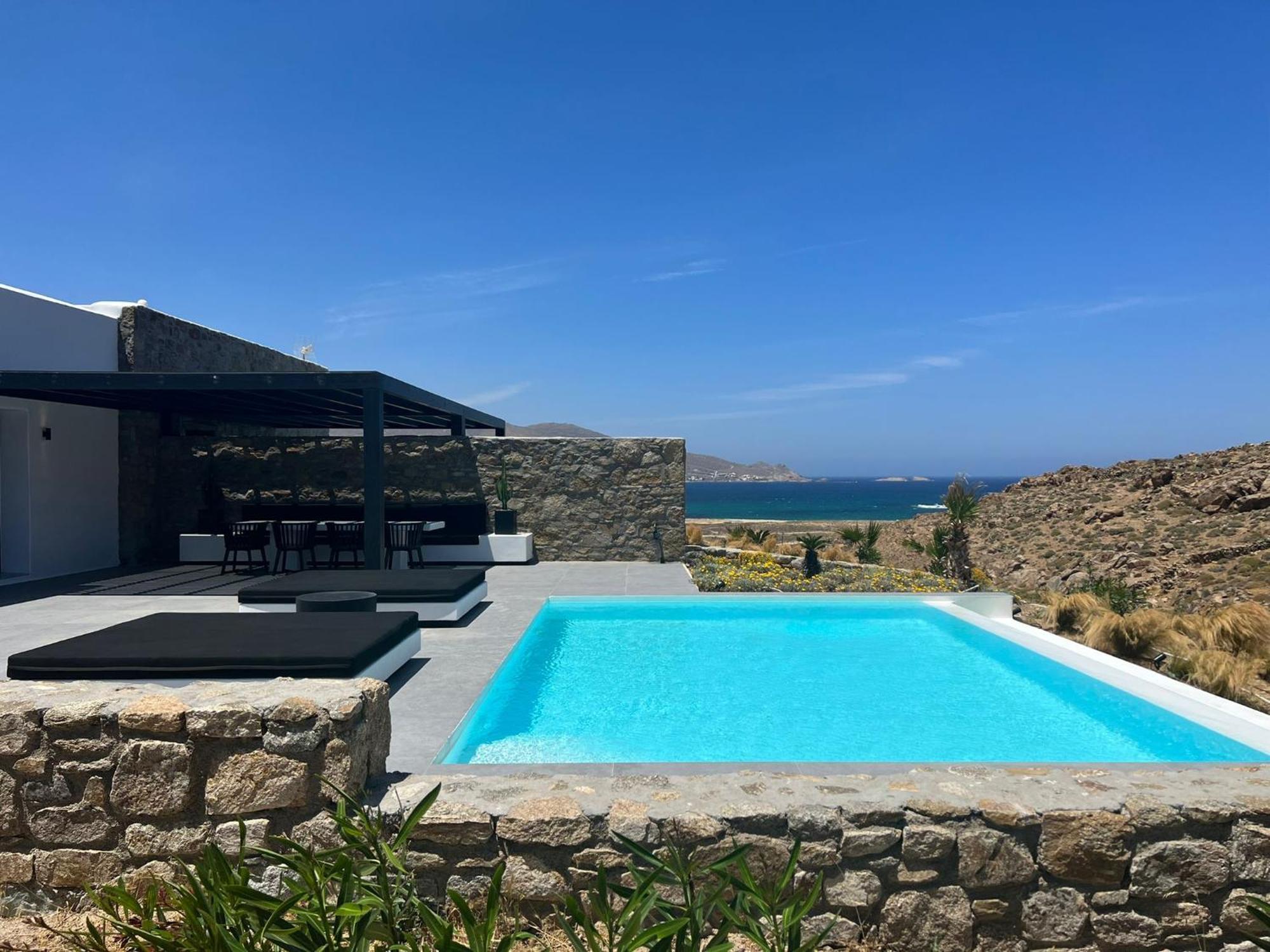 Black And White Villas Ftelia - Mykonos Mykonos Town Exterior foto